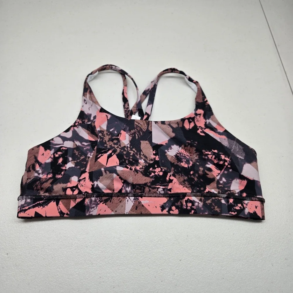 Lululemon Women Energy Sports Bra 12 Translucence Alpine Multi Crossback Nulux